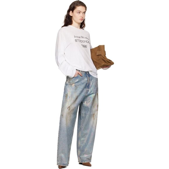 Acne Studios Logo 1996 Relaxed Fit Logo T-shirtDusty White
